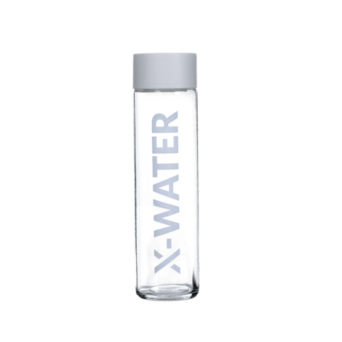 Bouteilles en verre x-bottle couleur silver